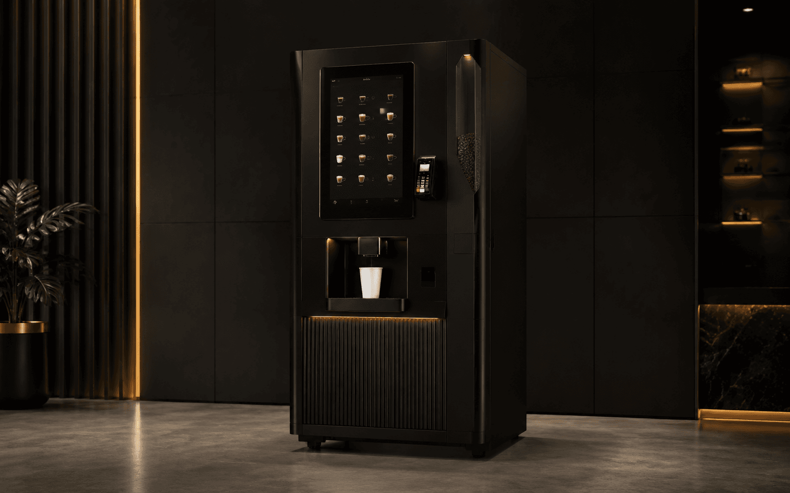 NEXA bean-to-cup coffee vending machine with touch screen ordering
